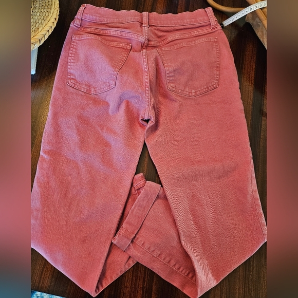 Gap Denim Womens 26R Girlfriend Midrise Jeans Cuffed Pink Peach EUC - Picture 2 of 8